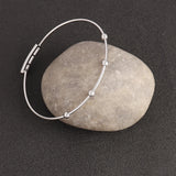 2pcs Stainless Steel Bracelet Open Bracelets DIY Expandable Bangle