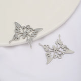 2pcs Stainless Steel Butterfly Charms Pendant DIY Necklace Bracelet Decoration