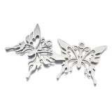2pcs Stainless Steel Butterfly Charms Pendant DIY Necklace Bracelet Decoration