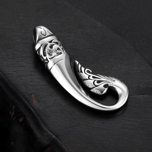 2pcs Stainless Steel Fish Tail Pendant Hooks Charms