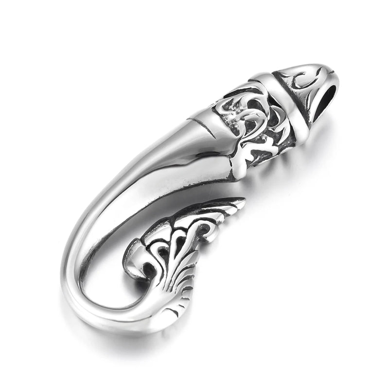 2pcs Stainless Steel Fish Tail Pendant Hooks Charms
