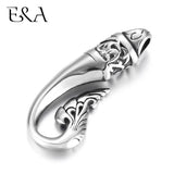 2pcs Stainless Steel Fish Tail Pendant Hooks Charms