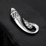 2pcs Stainless Steel Fish Tail Pendant Hooks Charms Jewelry Making DIY