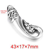 2pcs Stainless Steel Fish Tail Pendant Hooks Charms Jewelry Making DIY