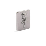 2pcs Stainless Steel Geometric Earrings Pendants Hammered Flower Charms