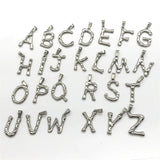 2pcs Stainless Steel 26 Letters Pendant Necklace DIY Jewelry Making Charm