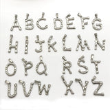 2pcs Stainless Steel 26 Letters Pendant Necklace DIY Jewelry Making Charm