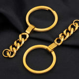 2pcs Stainless Steel Plated Keychain Split Rings for DIY Jewelry Making