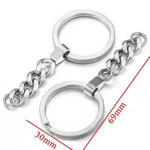 2pcs Stainless Steel Plated Keychain Split Rings for DIY Jewelry Making