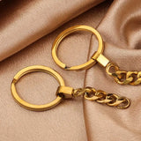 2pcs Stainless Steel Plated Keychain Split Rings for DIY Jewelry Making