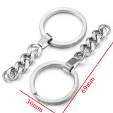 2pcs Stainless Steel Plated Keychain Split Rings for DIY Jewelry Making