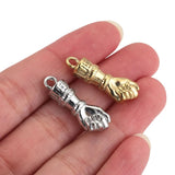 2pcs Stainless Steel Hand Charms Pendant for DIY Bracelet Necklace