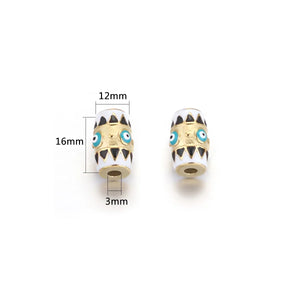 2pcs Stainless Steel Evil Eye Beads Charm for DIY Jewelry