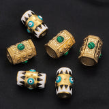 2pcs Stainless Steel Evil Eye Beads Charm for DIY Jewelry