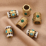 2pcs Stainless Steel Evil Eye Beads Charm for DIY Jewelry