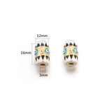2pcs Stainless Steel Evil Eye Beads Charm for DIY Jewelry