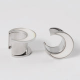2pcs Stainless Steel Moon Star Ear Plugs 8-16mm