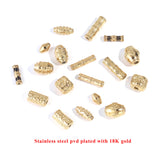 2pcs Stainless Steel 18K Tube Spacer Beads DIY Jewelry Findings