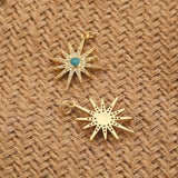 2pcs Stainless Steel Star Charms Crystal Pendant DIY Craft Making
