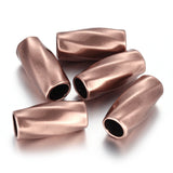 2pcs Stainless Steel Tube Beads 8mm Slider Charms DIY Men Leather Cord Bracelet