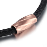 2pcs Stainless Steel Tube Beads 8mm Slider Charms DIY Men Leather Cord Bracelet