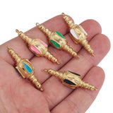2pcs Vintage Stainless Steel Necklace Pendants DIY Jewelry Accessory
