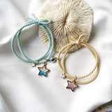 Star Moon Magnetic Couple Bracelet Set Rope Chain Friendship Jewelry