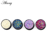 2pcs Steel Ear Plugs Flesh 8-16mm Crystal Ear Stretcher Ear Gauge Piercings