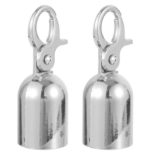 2pcs Stainless Steel Rope End Stoppers Snap Hook Decking Rope Fittings