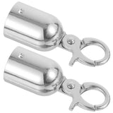2pcs Stainless Steel Rope End Stoppers Snap Hook Decking Rope Fittings