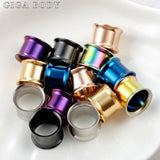 2pcs Surgical Steel Ear Flesh Tunnels Internal Thread Hollow Expander Gauge