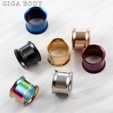 2pcs Surgical Steel Ear Flesh Tunnels Internal Thread Hollow Expander Gauge