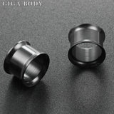 2pcs Surgical Steel Ear Flesh Tunnels Internal Thread Hollow Expander Gauge