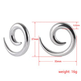2pcs Surgical Steel Ear Weights Gauges Stretched Ear Expander Tunnel