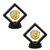 2pcs Floating Display Case Stand Holder for Coins and Jewelry
