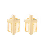 2pcs Cross CZ Micro Pave Teeth Caps Grillz Men Women Jewelry
