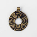 2pcs Tibetan Bronze Hollow Spiral Charms Pendant DIY Necklace Making 45*36mm