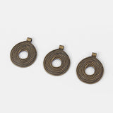 2pcs Tibetan Bronze Hollow Spiral Charms Pendant DIY Necklace Making 45*36mm