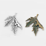 2pcs Maple Leaf Charms Pendants for DIY Necklace Making 54x44mm