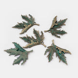 2pcs Maple Leaf Charms Pendants for DIY Necklace Making 54x44mm