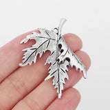 2pcs Maple Leaf Charms Pendants for DIY Necklace Making 54x44mm