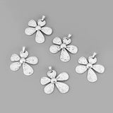 2pcs Tibetan Silver Sun Flower Charms Pendants DIY Necklace Jewelry