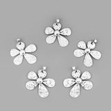 2pcs Tibetan Silver Sun Flower Charms Pendants DIY Necklace Jewelry