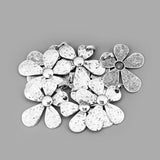2pcs Tibetan Silver Sun Flower Charms Pendants DIY Necklace Jewelry