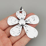 2pcs Tibetan Silver Sun Flower Charms Pendants DIY Necklace Jewelry