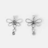 2pcs Tibetan Silver Dragonfly Pendant For Necklace Making 53x50mm