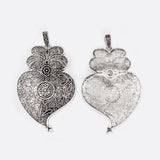 2pcs Tibetan Silver Viana Heart Charms Pendants DIY Jewelry Making