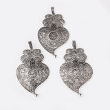 2pcs Tibetan Silver Viana Heart Charms Pendants DIY Jewelry Making