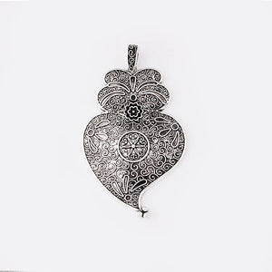 2pcs Tibetan Silver Viana Heart Charms Pendants DIY Jewelry Making