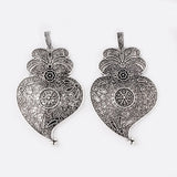 2pcs Tibetan Silver Viana Heart Charms Pendants DIY Jewelry Making
